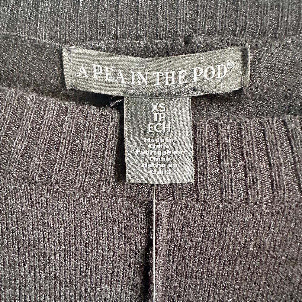 A Pea‎ In The Pod Sweater Womens Extra Small Black Pullover Tunic Maternity XS - Picture 4 of 10